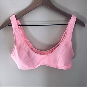 Neon pink bikini top